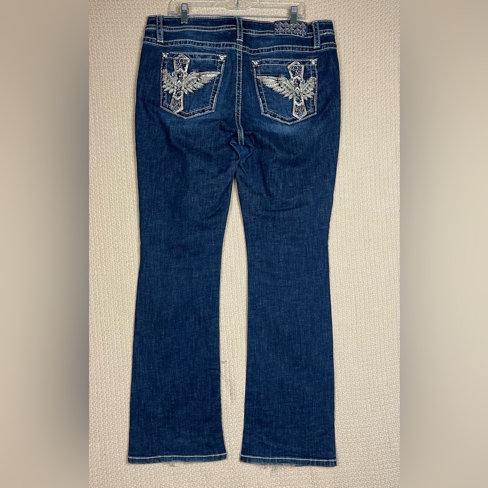 Embellished Dark Blue Women's Jeans